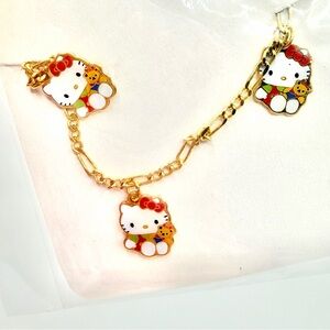 Sanrio Hello Kitty 1995 bracelet vintage kawaii Japan Gold Jewelry